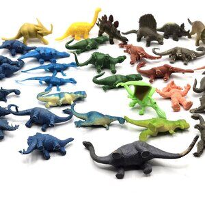 35 Dinosaurs Hard Plastic Toys for Play Crafts Diorama Prehistoric Scenery Tiny